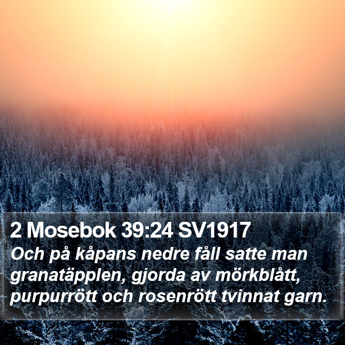 2 Mosebok 39:24 SV1917 Bible Study