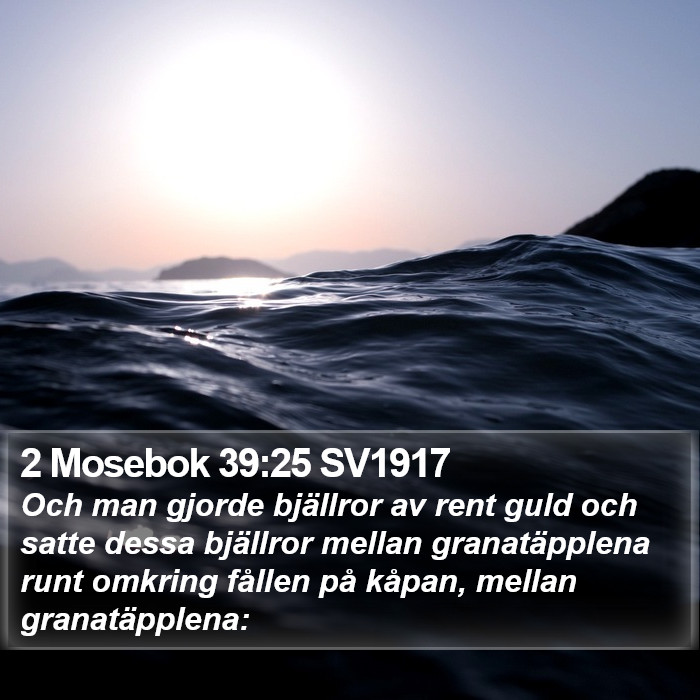 2 Mosebok 39:25 SV1917 Bible Study