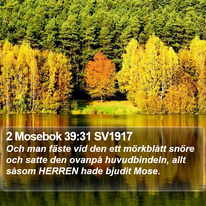 2 Mosebok 39:31 SV1917 Bible Study