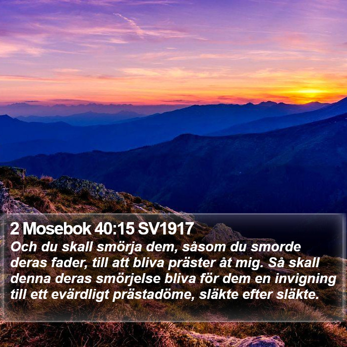 2 Mosebok 40:15 SV1917 Bible Study