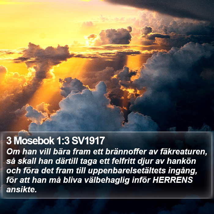 3 Mosebok 1:3 SV1917 Bible Study