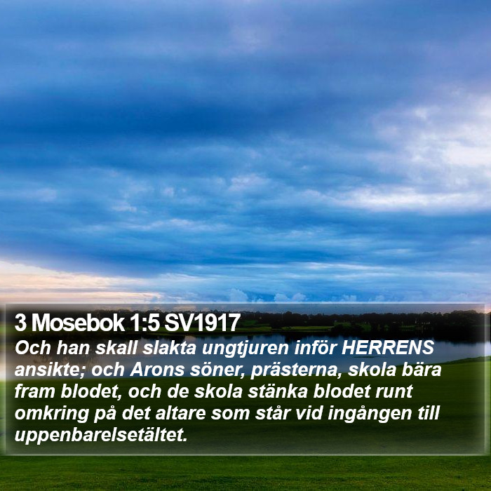 3 Mosebok 1:5 SV1917 Bible Study