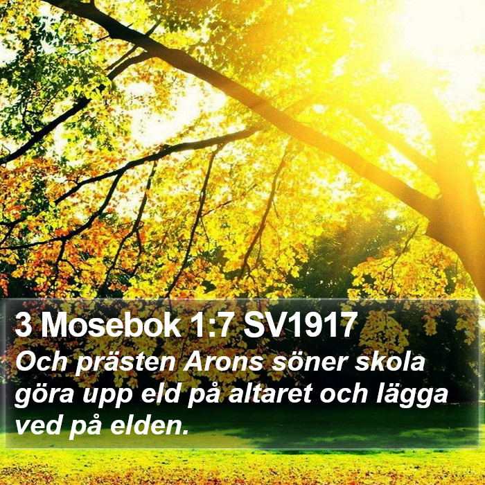 3 Mosebok 1:7 SV1917 Bible Study