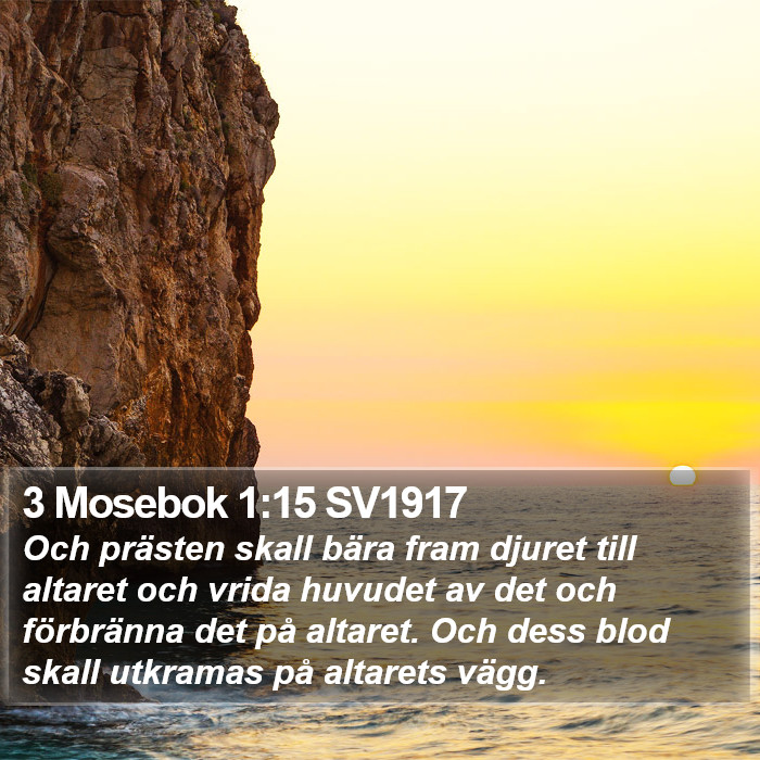 3 Mosebok 1:15 SV1917 Bible Study