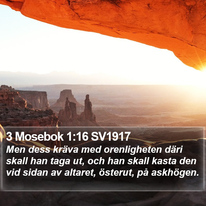 3 Mosebok 1:16 SV1917 Bible Study