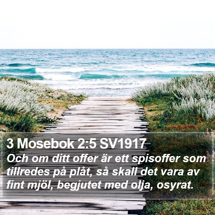 3 Mosebok 2:5 SV1917 Bible Study