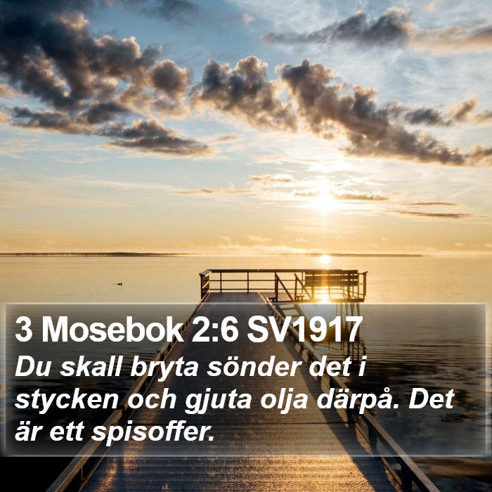 3 Mosebok 2:6 SV1917 Bible Study