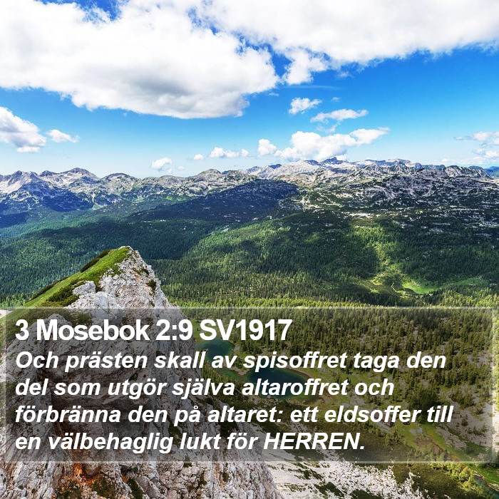 3 Mosebok 2:9 SV1917 Bible Study