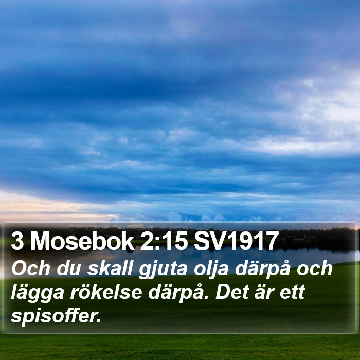 3 Mosebok 2:15 SV1917 Bible Study