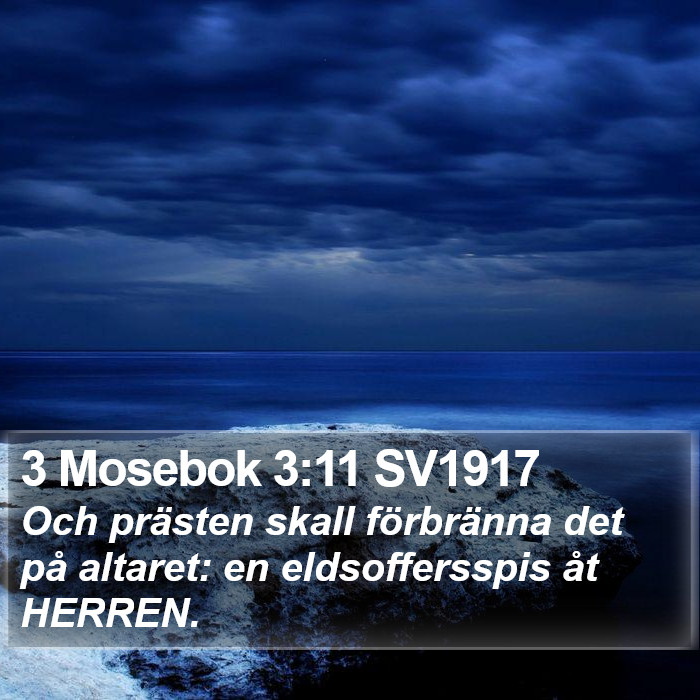 3 Mosebok 3:11 SV1917 Bible Study