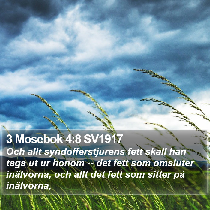 3 Mosebok 4:8 SV1917 Bible Study