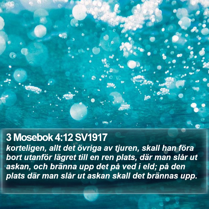 3 Mosebok 4:12 SV1917 Bible Study