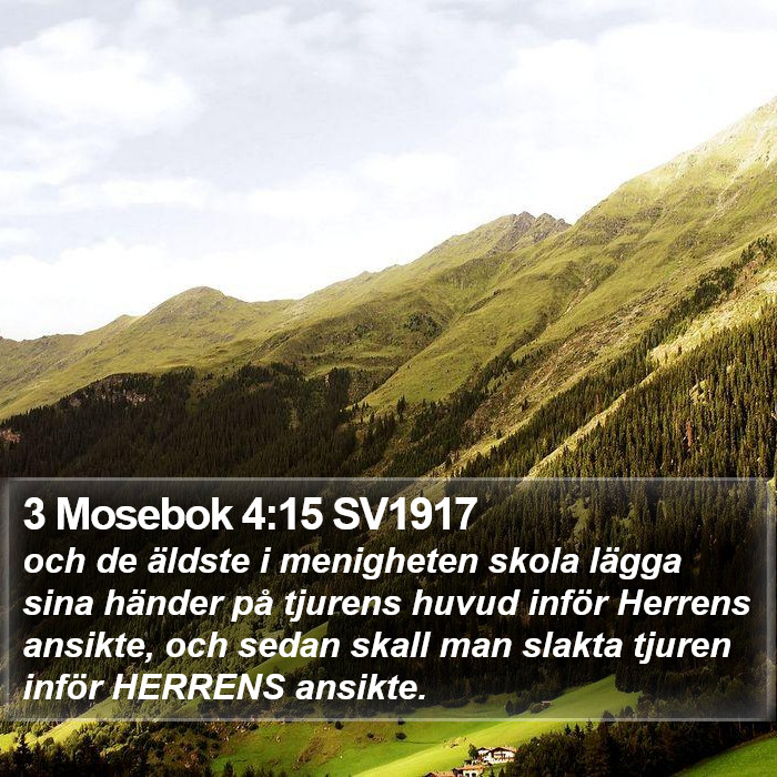 3 Mosebok 4:15 SV1917 Bible Study