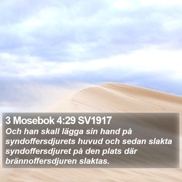 3 Mosebok 4:29 SV1917 Bible Study