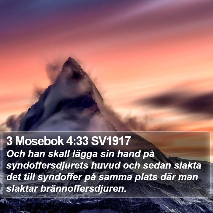 3 Mosebok 4:33 SV1917 Bible Study