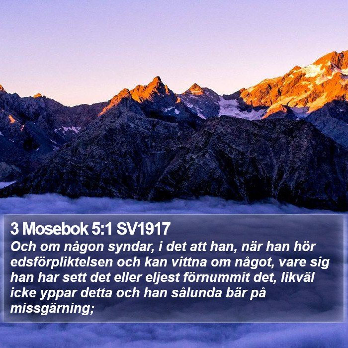 3 Mosebok 5:1 SV1917 Bible Study