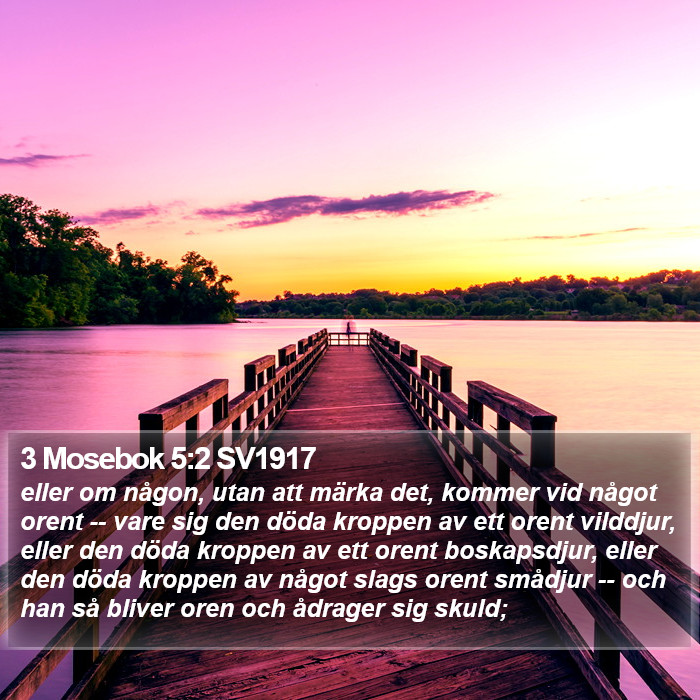 3 Mosebok 5:2 SV1917 Bible Study