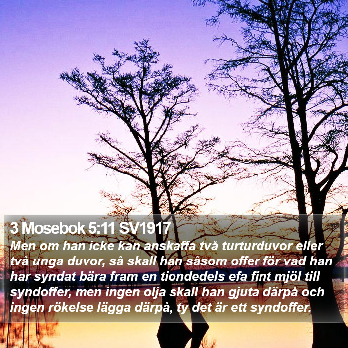 3 Mosebok 5:11 SV1917 Bible Study