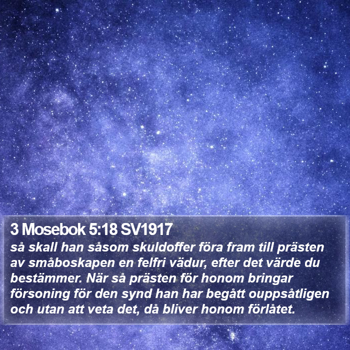 3 Mosebok 5:18 SV1917 Bible Study