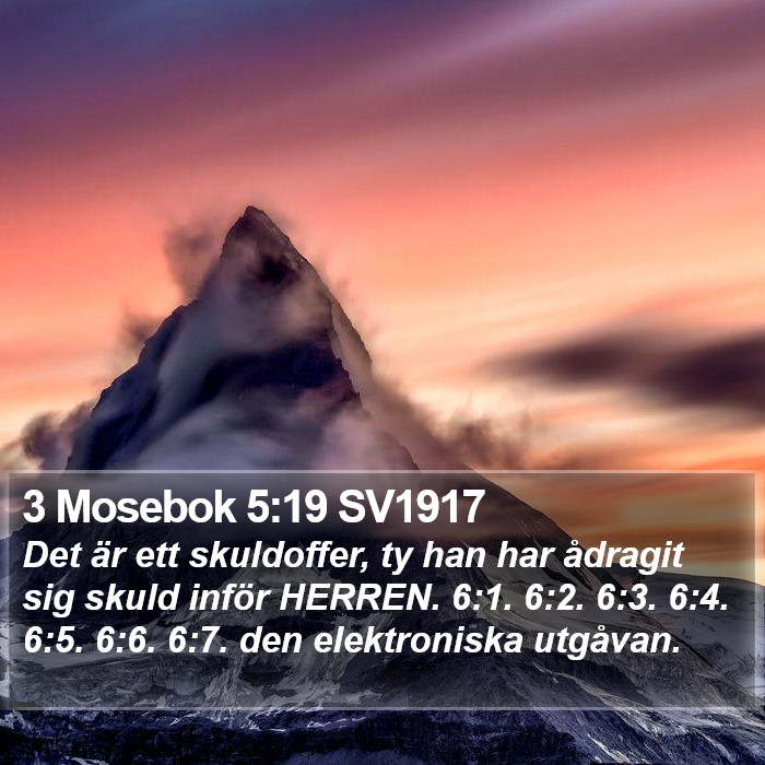 3 Mosebok 5:19 SV1917 Bible Study