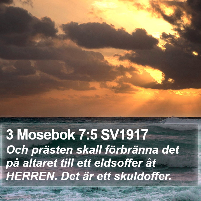 3 Mosebok 7:5 SV1917 Bible Study