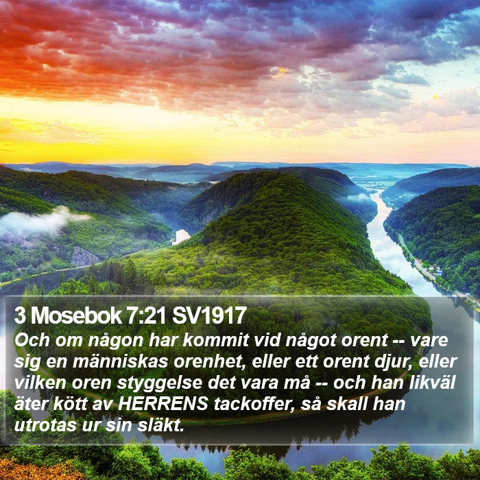 3 Mosebok 7:21 SV1917 Bible Study