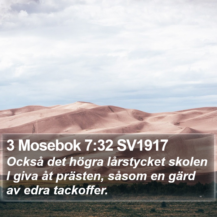 3 Mosebok 7:32 SV1917 Bible Study