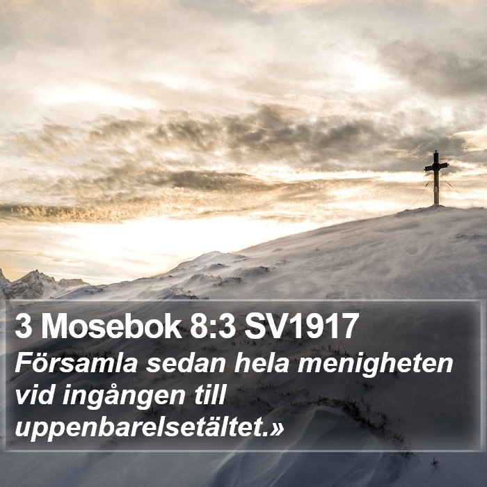 3 Mosebok 8:3 SV1917 Bible Study