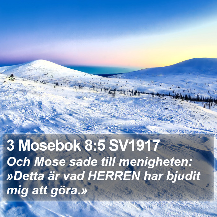 3 Mosebok 8:5 SV1917 Bible Study