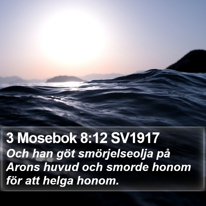 3 Mosebok 8:12 SV1917 Bible Study