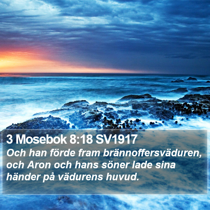 3 Mosebok 8:18 SV1917 Bible Study