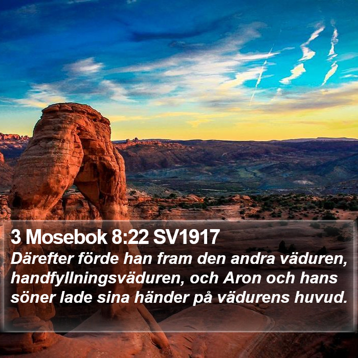 3 Mosebok 8:22 SV1917 Bible Study