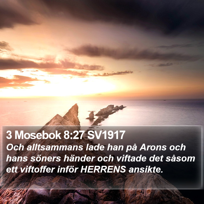 3 Mosebok 8:27 SV1917 Bible Study