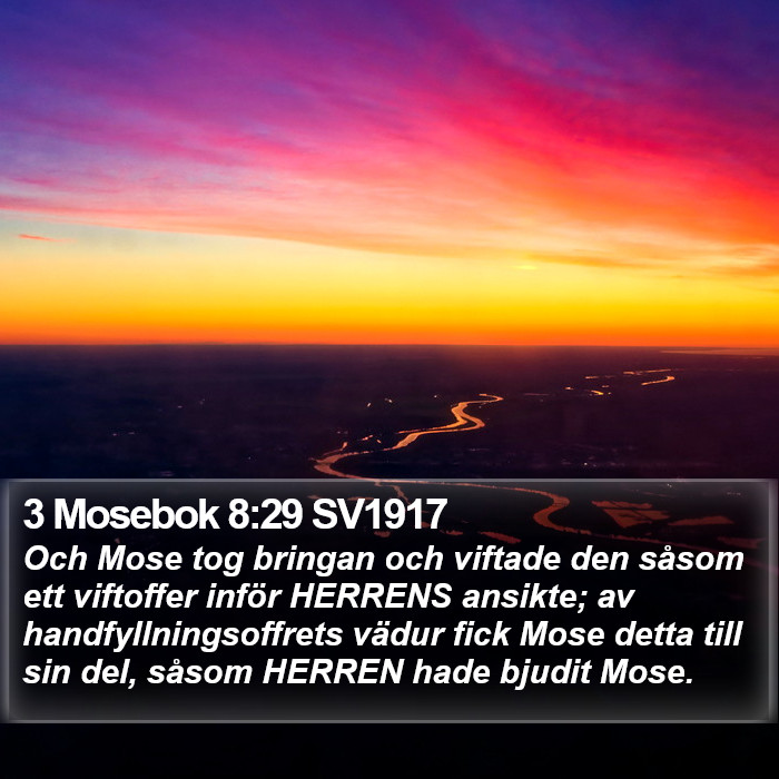 3 Mosebok 8:29 SV1917 Bible Study