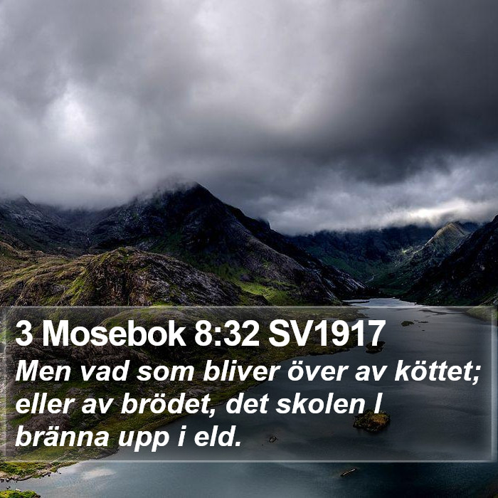 3 Mosebok 8:32 SV1917 Bible Study