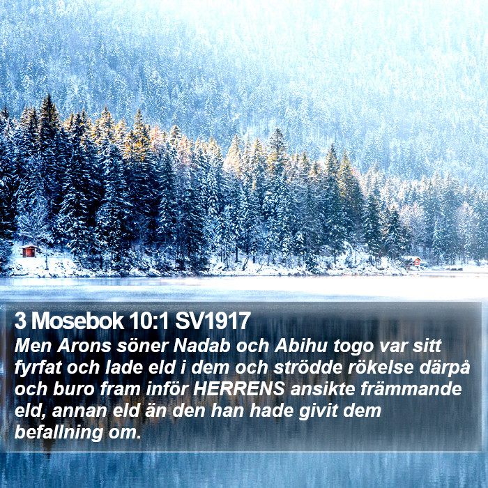 3 Mosebok 10:1 SV1917 Bible Study