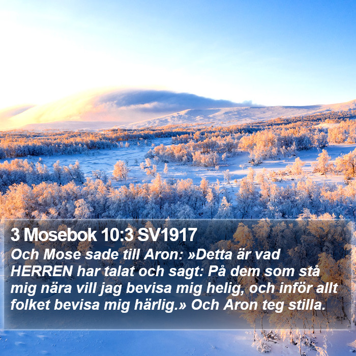 3 Mosebok 10:3 SV1917 Bible Study