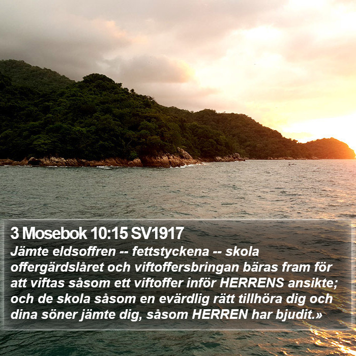 3 Mosebok 10:15 SV1917 Bible Study