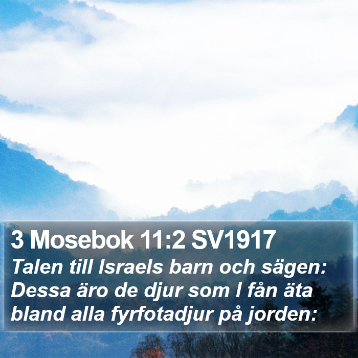 3 Mosebok 11:2 SV1917 Bible Study