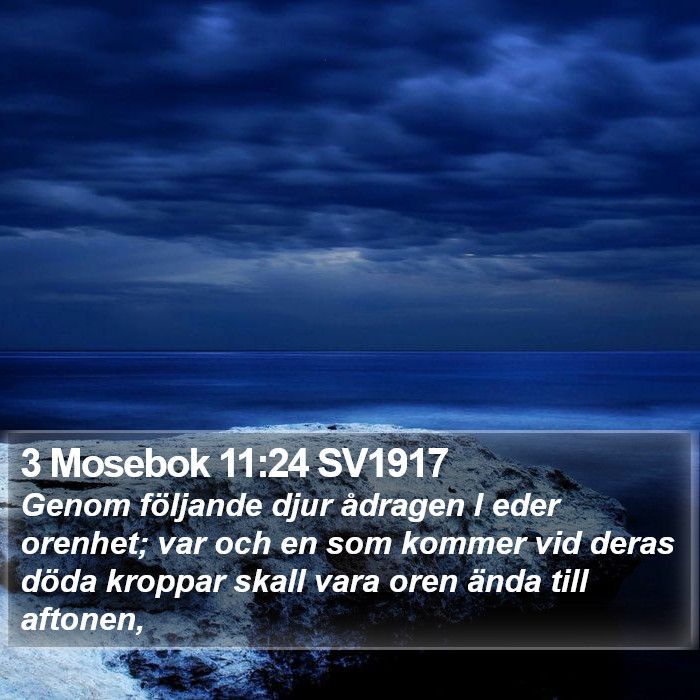 3 Mosebok 11:24 SV1917 Bible Study