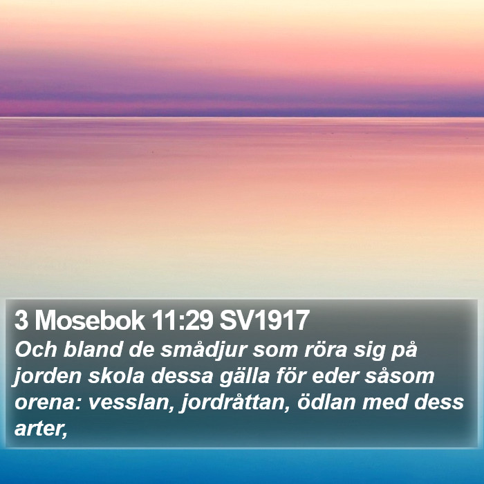 3 Mosebok 11:29 SV1917 Bible Study