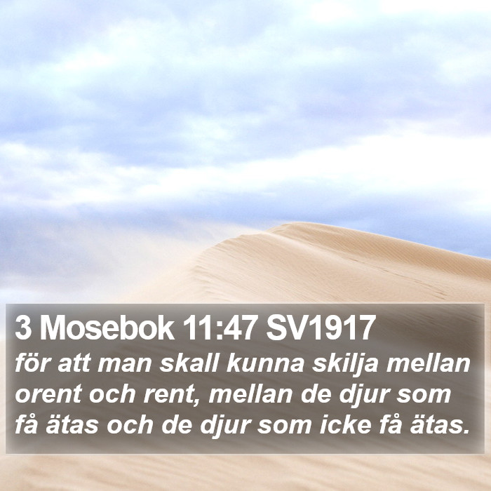 3 Mosebok 11:47 SV1917 Bible Study