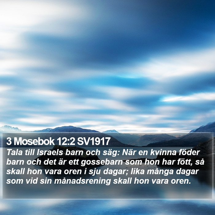 3 Mosebok 12:2 SV1917 Bible Study