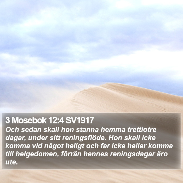3 Mosebok 12:4 SV1917 Bible Study