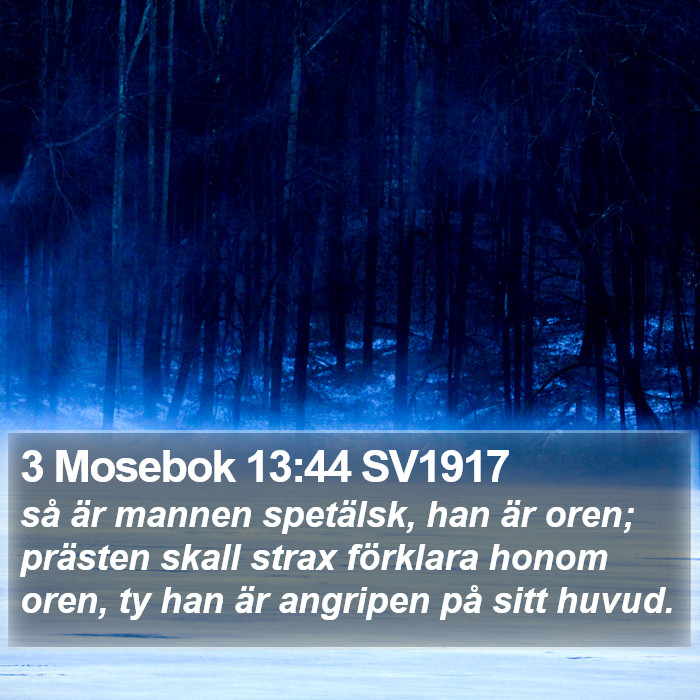 3 Mosebok 13:44 SV1917 Bible Study