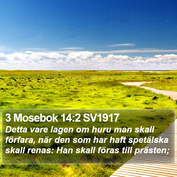 3 Mosebok 14:2 SV1917 Bible Study