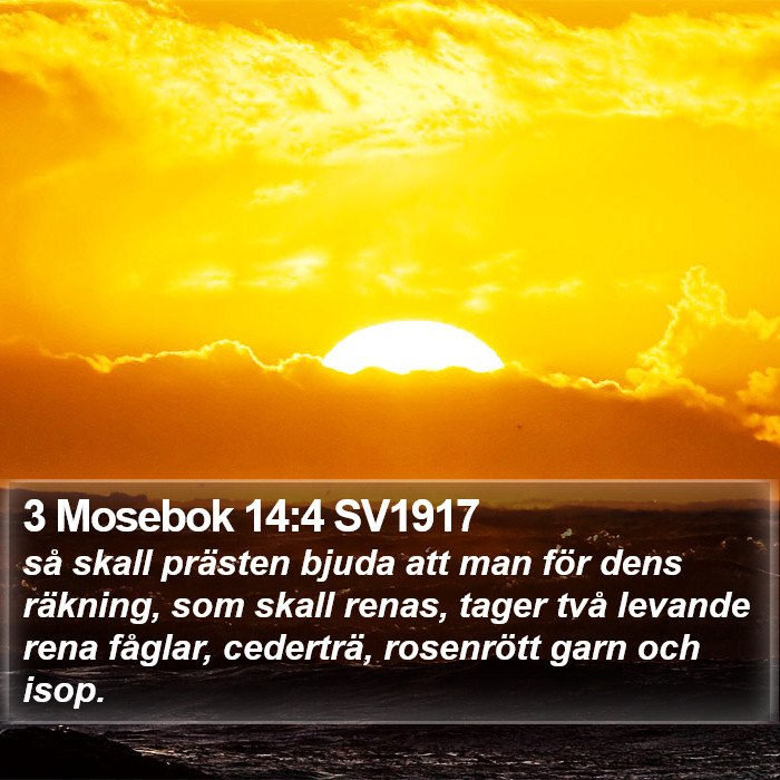 3 Mosebok 14:4 SV1917 Bible Study