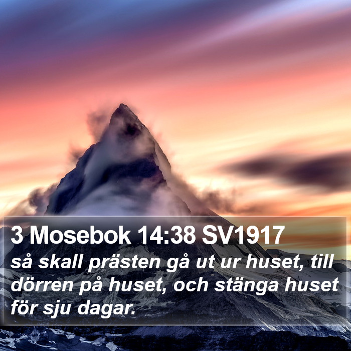 3 Mosebok 14:38 SV1917 Bible Study