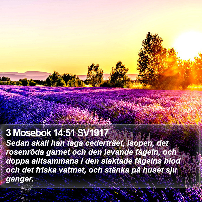 3 Mosebok 14:51 SV1917 Bible Study