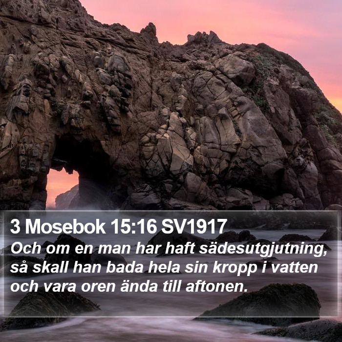 3 Mosebok 15:16 SV1917 Bible Study